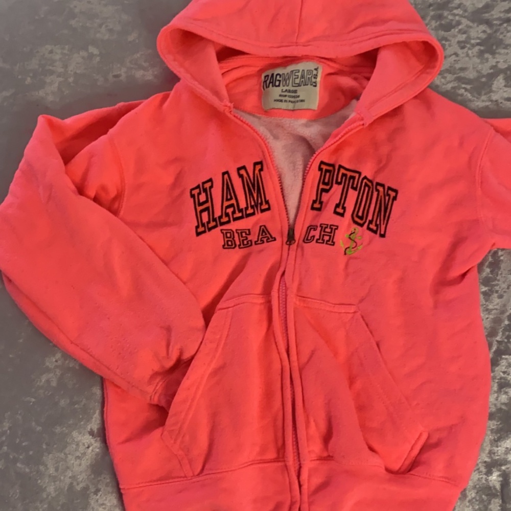 Hot Pink Hampton Beach Zip-Up